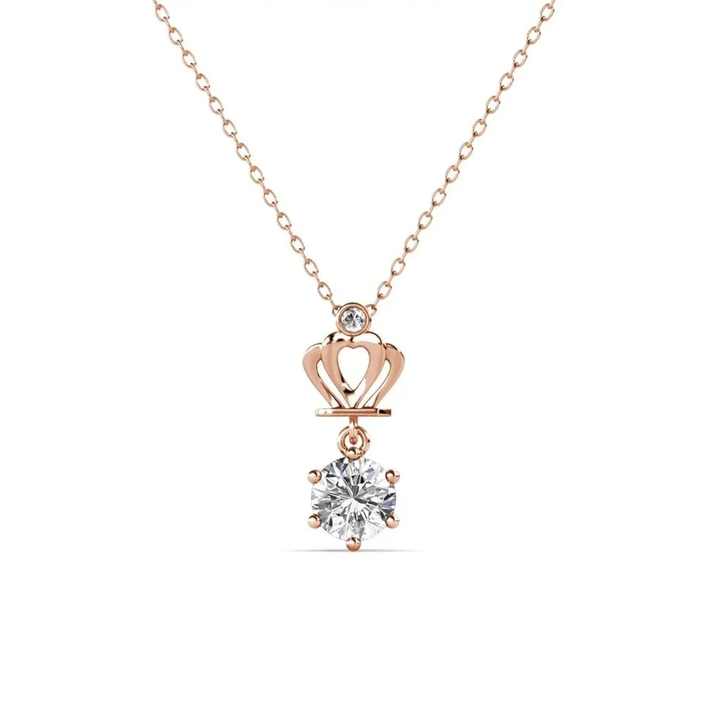 Certified 1ct. t.w. Diamond Crown Necklace - Picture 1 of 16